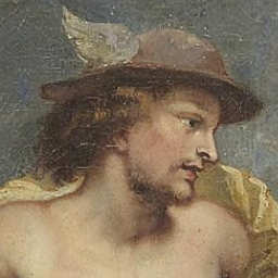 Modern painting of Hermes