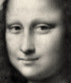The “Mona Lisa’s” skin has hardly any visible transition between colours.